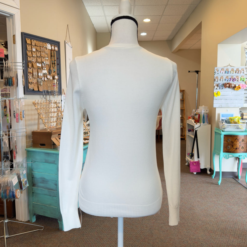White Cardigan - Size Small