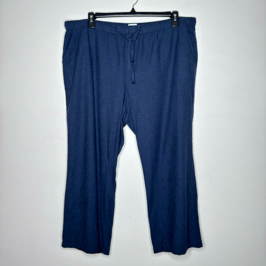 Liz Claiborne Cotton Linen Blend Drawstring Waist Pants - Size XXL Petite