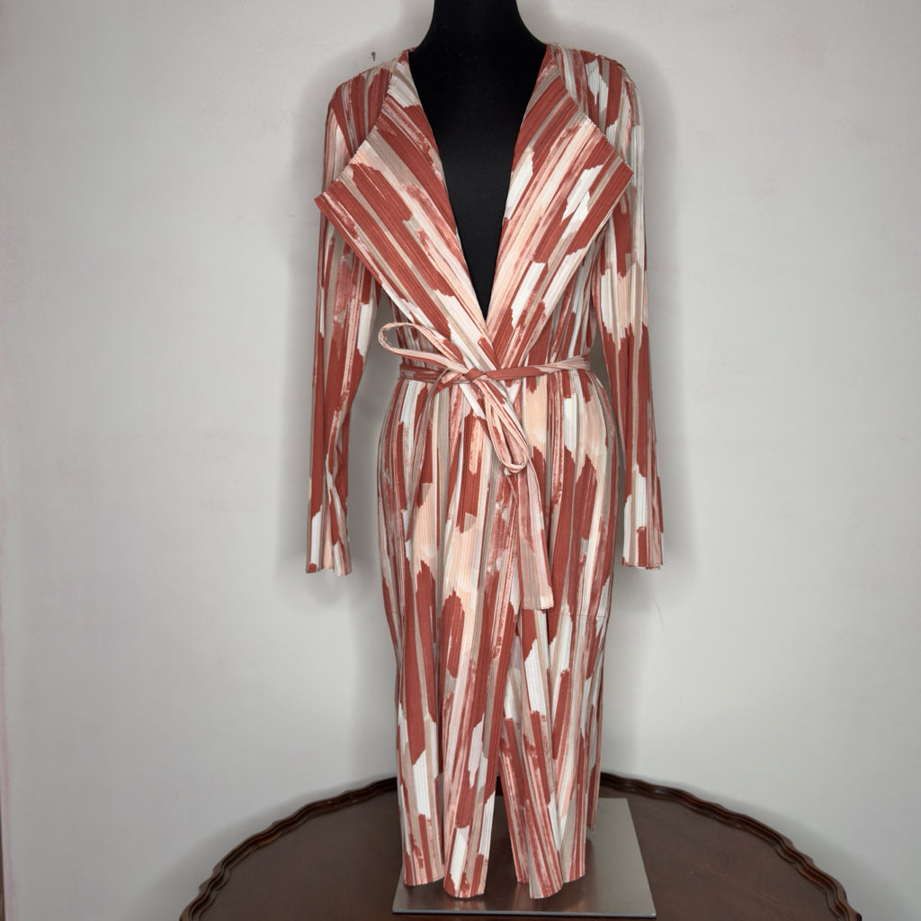 Chico's Travelers Pleated Printed Jacket - Size Large