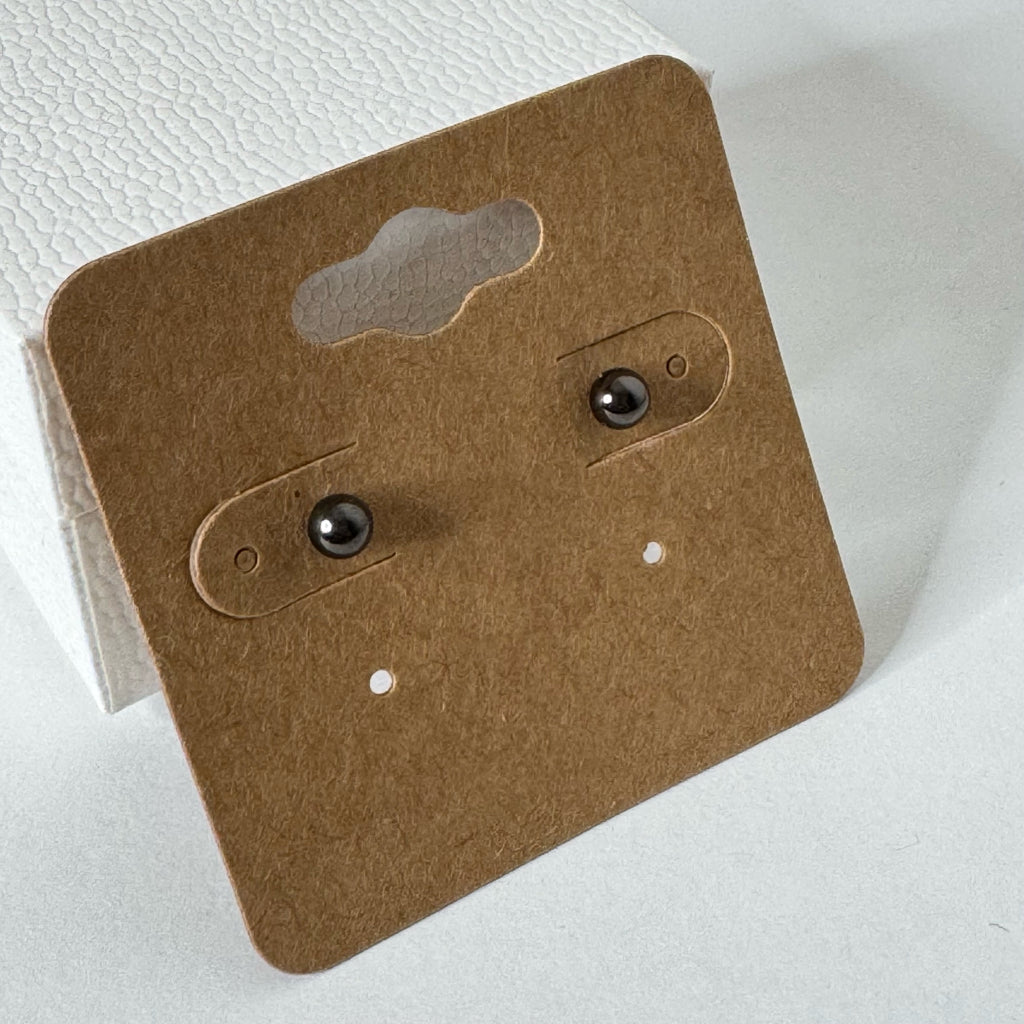 Black Ball Stud Earrings