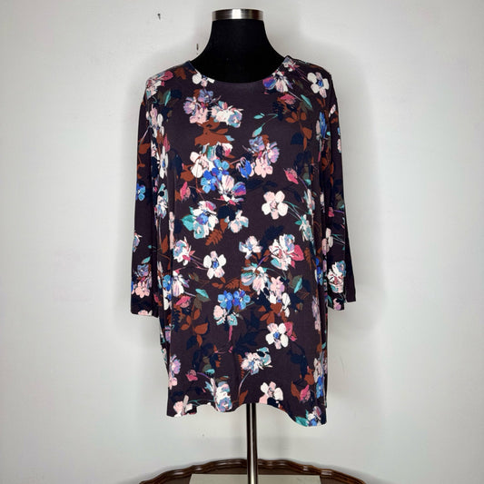 J.Jill Wearever Floral Tee - Size 2X