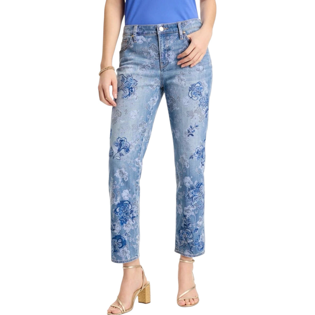 Chico's Embellished Girlfriend Crop Jeans - Size 14