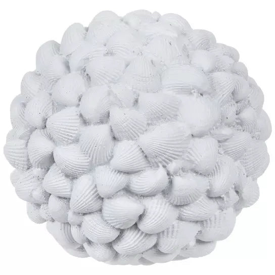 White Seashells Decorative Sphere