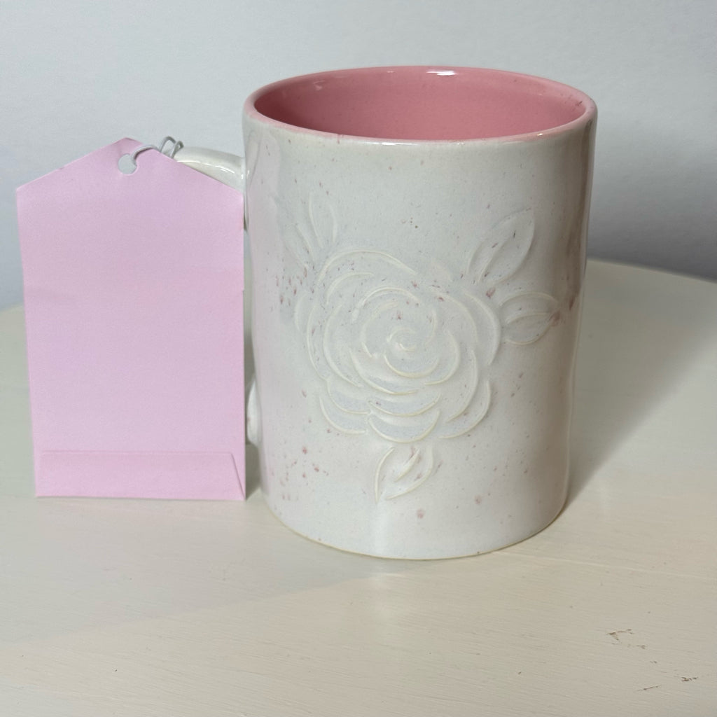 Best Mom Ever Mug w/Embossed Rose Design