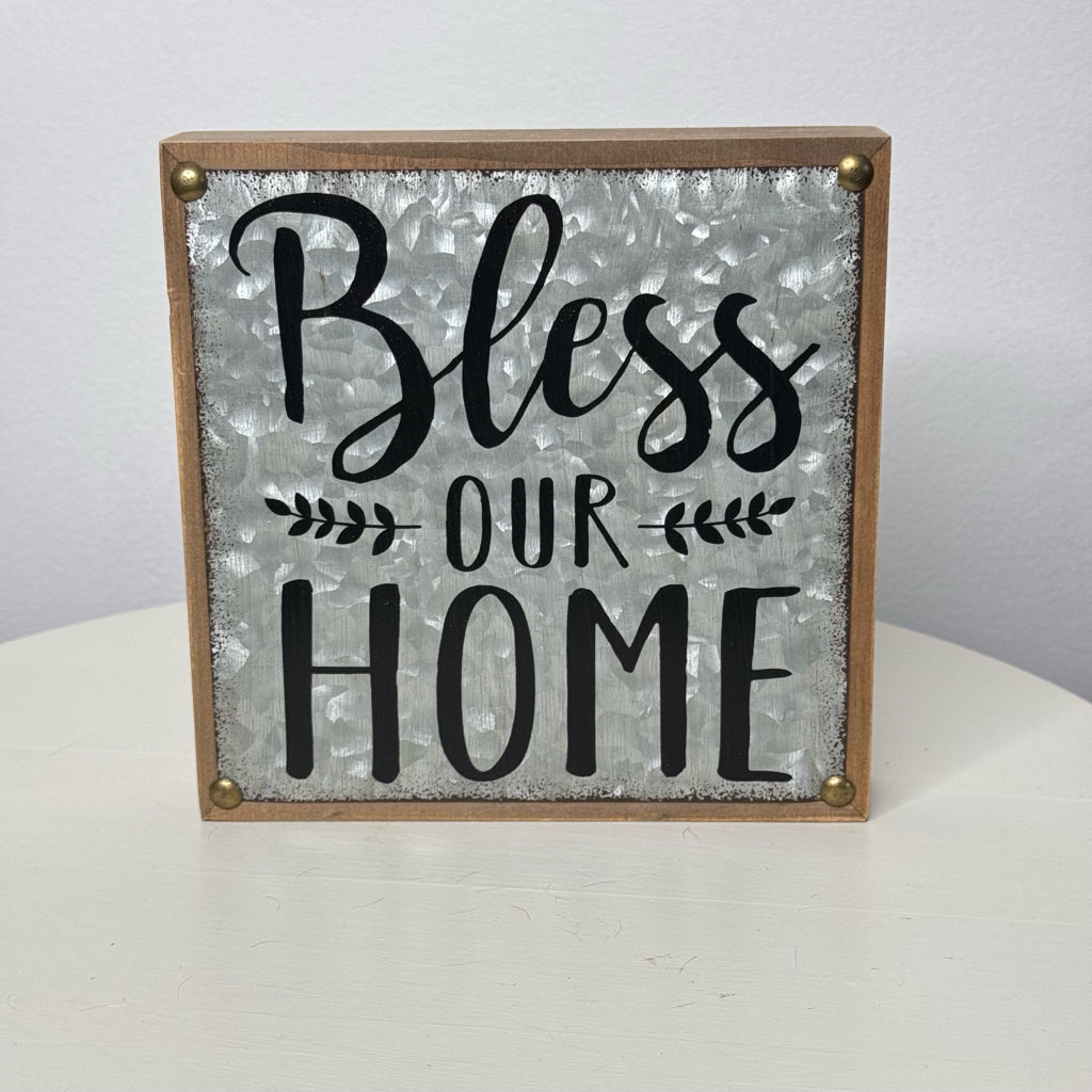 Bless Our Home Box Sign