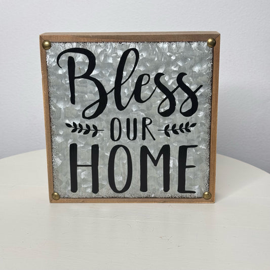 Bless Our Home Box Sign