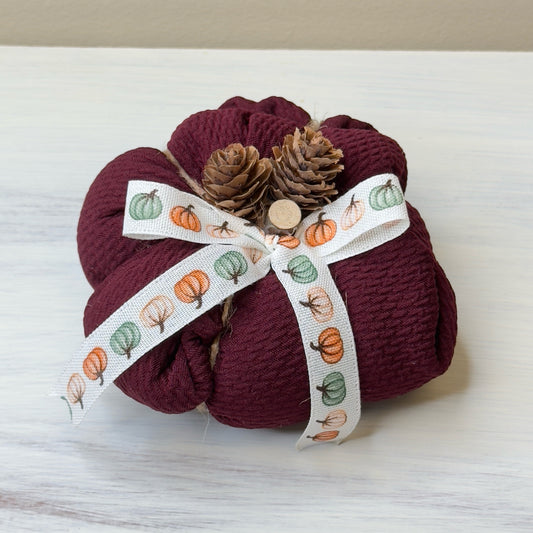 Burgundy Stuffed Pumpkin
