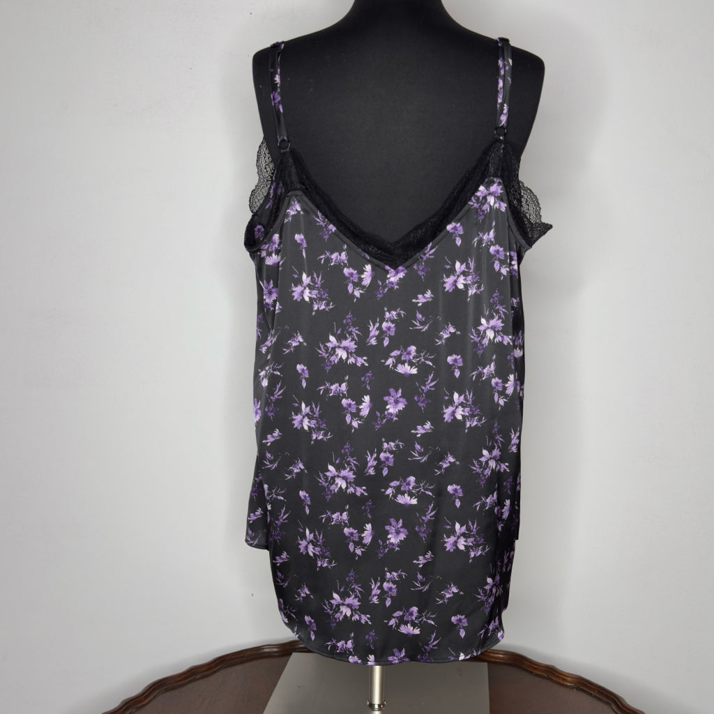 Torrid Floral Print Lace Trim Cami - Size 2X