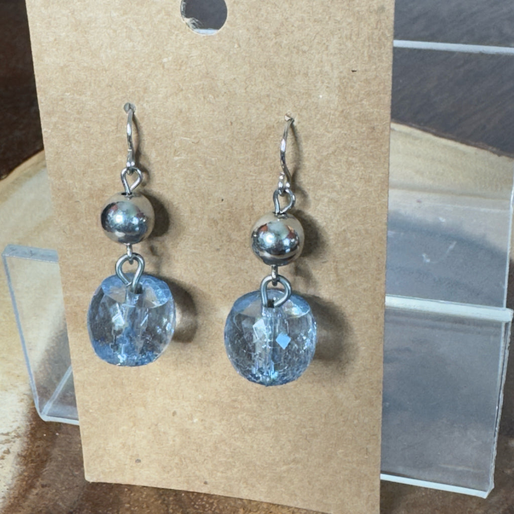 Blue & Silver Dangle Earrings