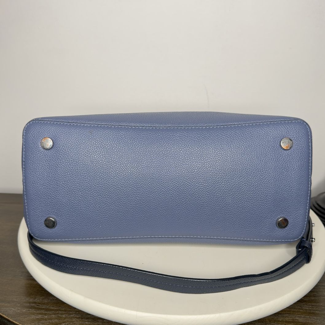 Kate Spade Margaux Celestial Blue Colorblock Pebble Leather Handbag