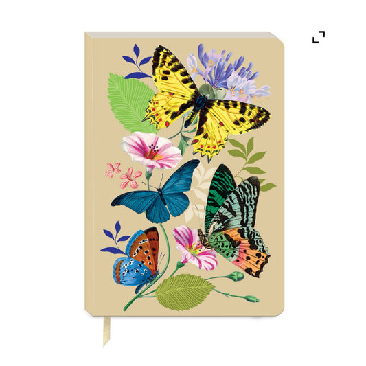 Vintage Floral Butterflies Softcover Journal