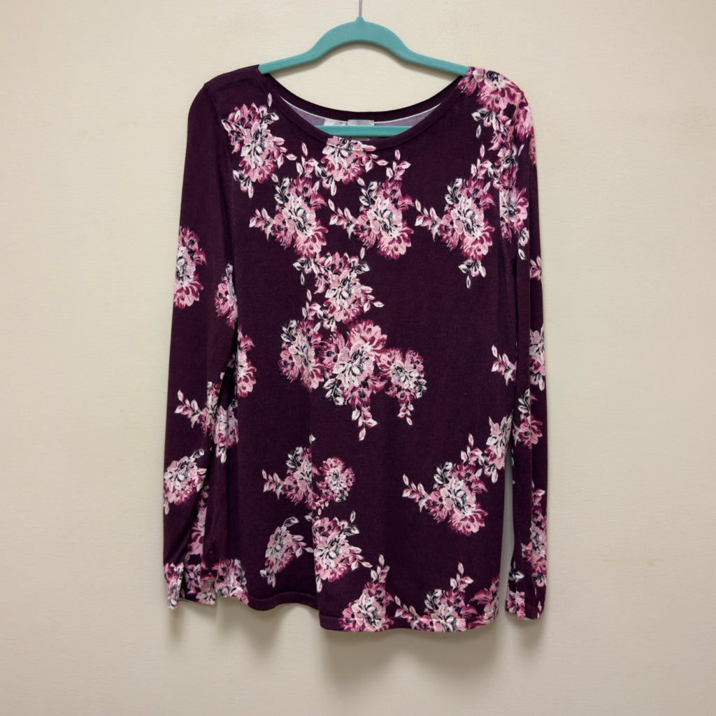 Chico's Floral Lightweight Sweater - Size Large