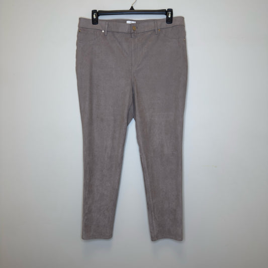 Chico's Faux Suede Slim Leg Pants - Size 14