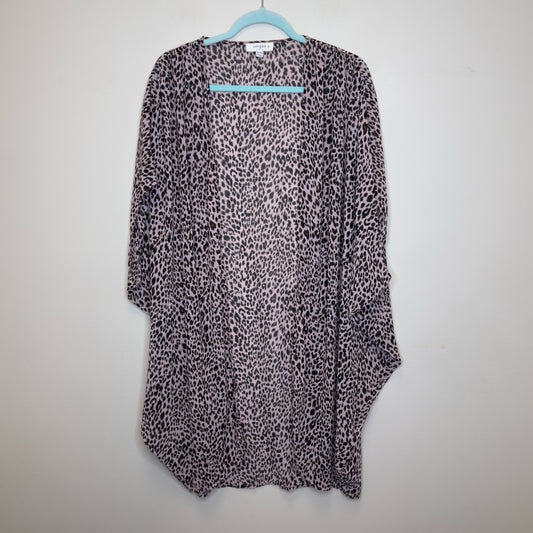 Umgee Leopard Print Kimono - Size 1X/2X