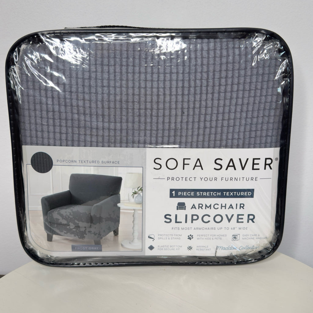 Maddox Collection Sofa Saver Armchair Slipcover - Frost Gray