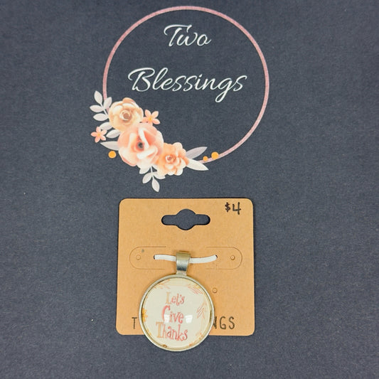 Two Blessings Charm - Let's Give Thanks