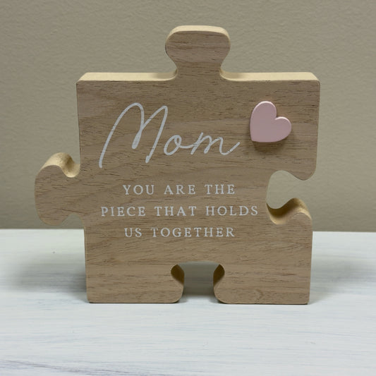 Mom Puzzle Block Sign