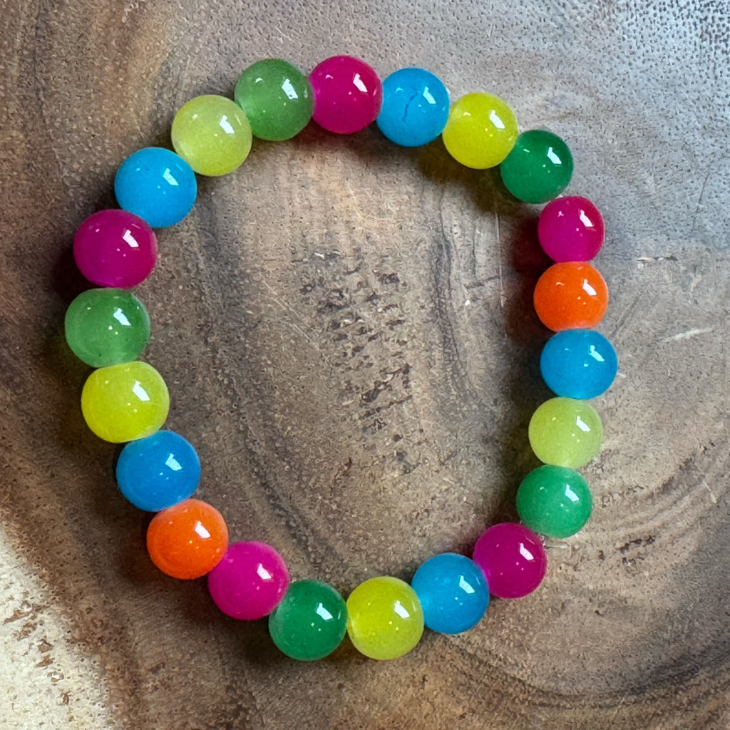 Inga Ann's Multicolor Glass Beaded Bracelet