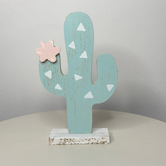 Chalk Painted Cactus Decor