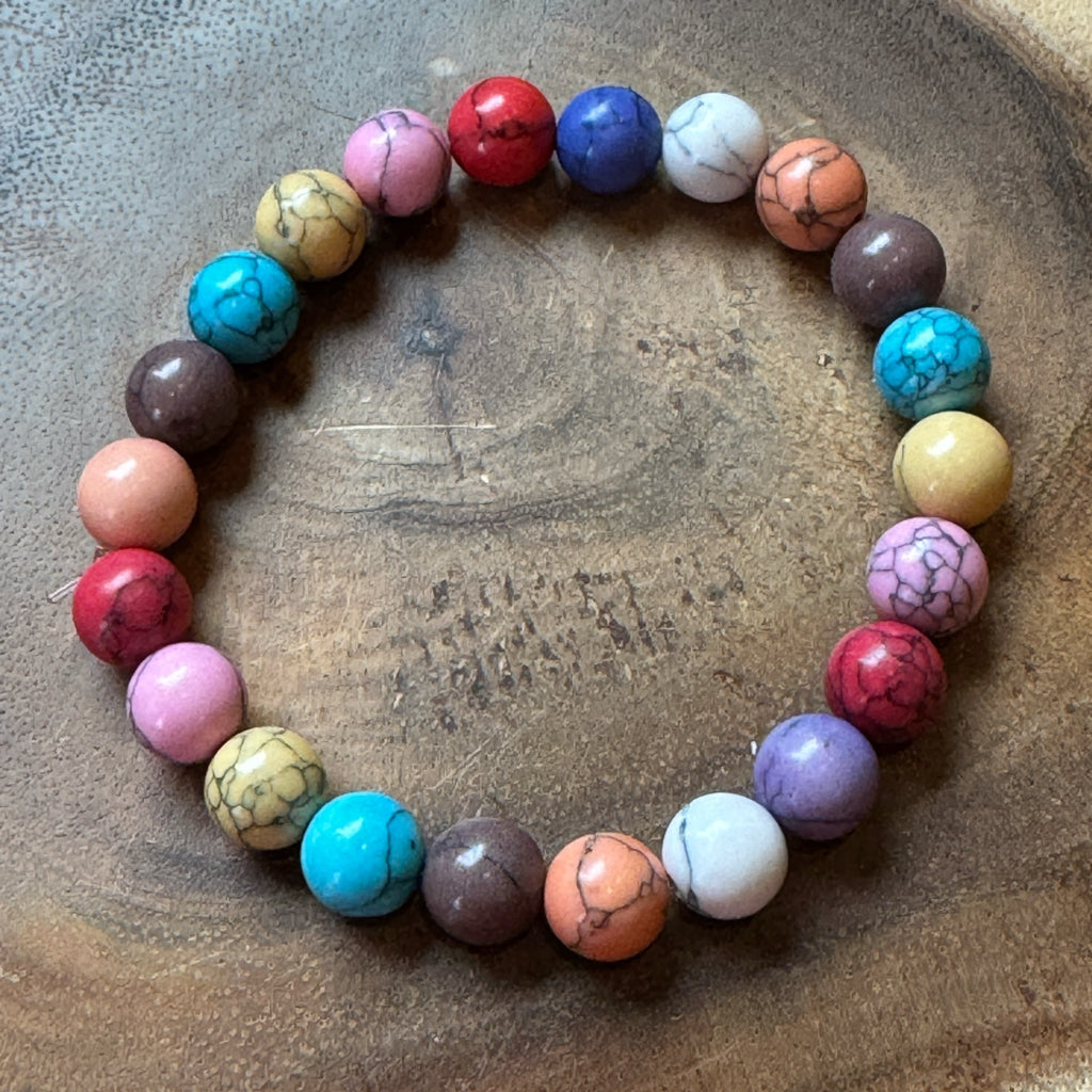 Inga Ann's Beaded Bracelet - Multicolor Howlite