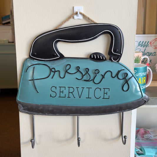 Pressing Service Metal Sign