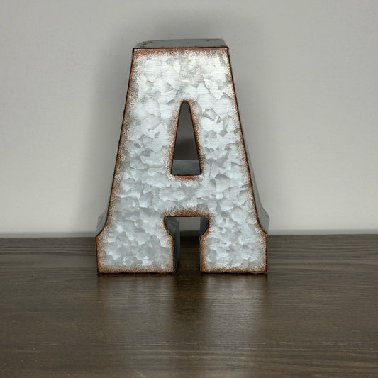 "A" Galvenized Metal Letter