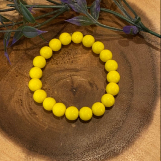 Inga Ann's Yellow Beaded Bracelet