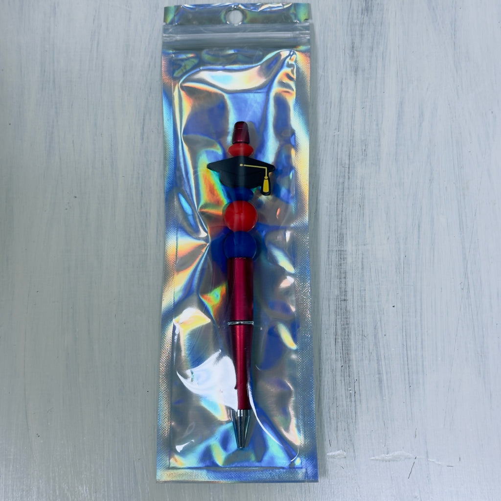 Beaded Ink Pen - Graduation Cap
