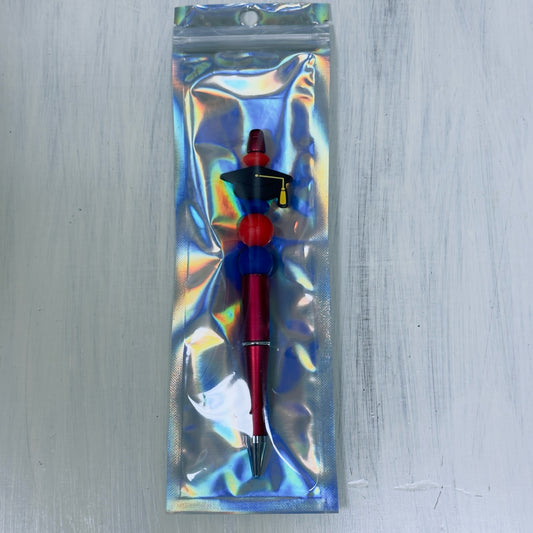 Beaded Ink Pen - Graduation Cap