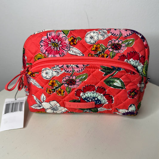 Vera Bradley Coral Floral Iconic Medium Cosmetic Bag