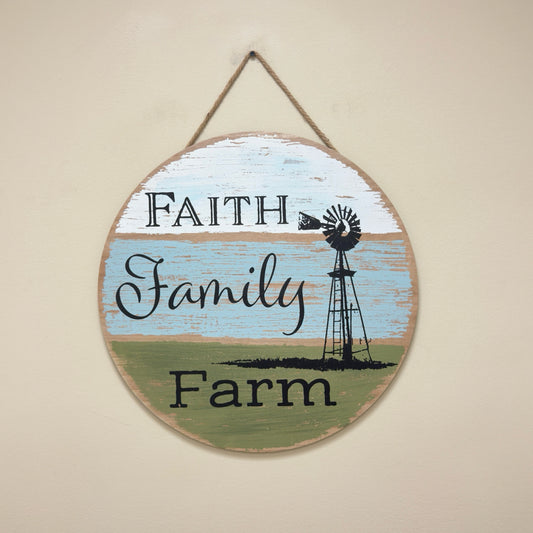 Faith Family Farm Hanging Sign