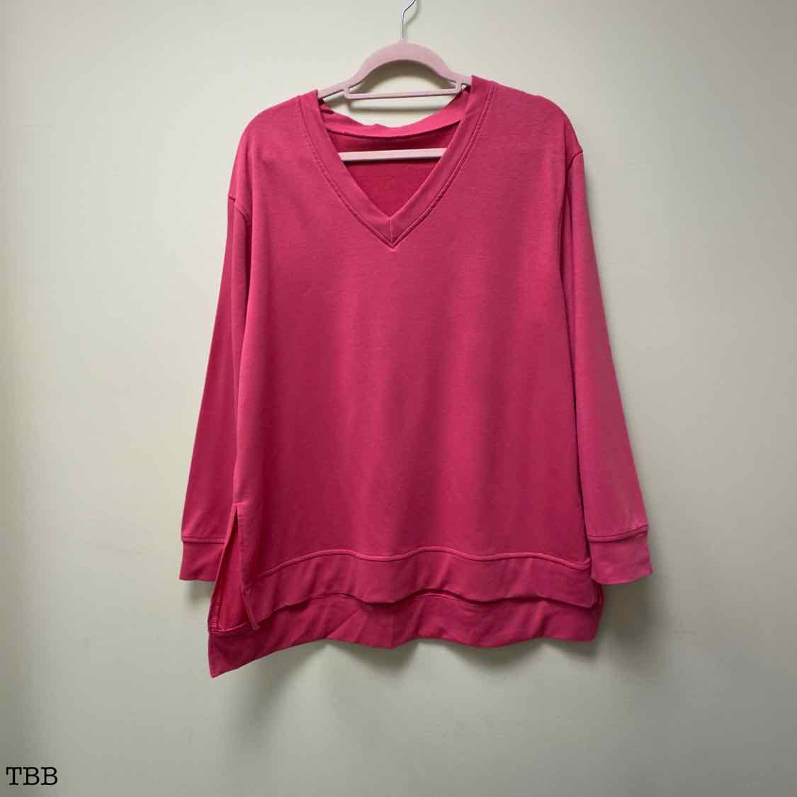 Pink V-Neck Top - Size XL