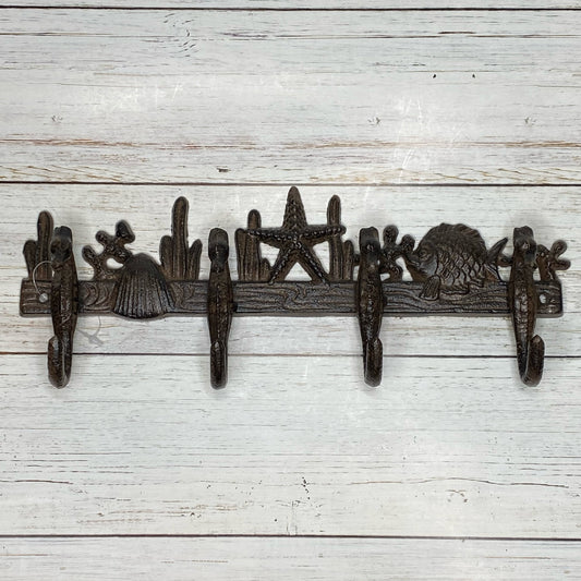 Cast Iron Ocean Life Coat Hook