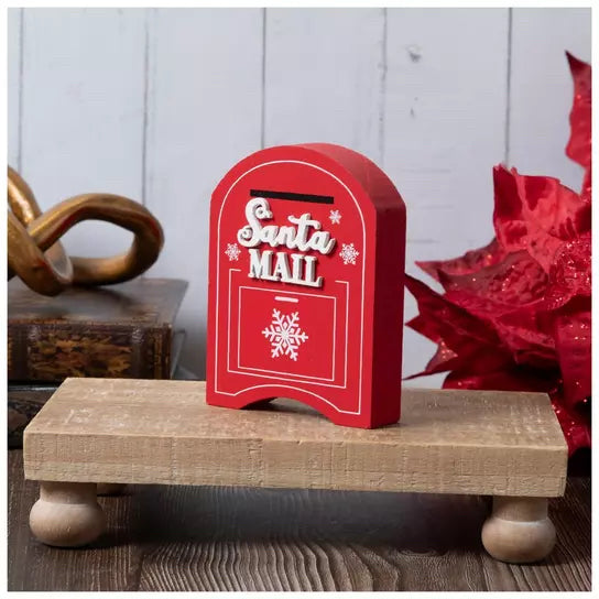Santa Mail Mailbox Wood Decor