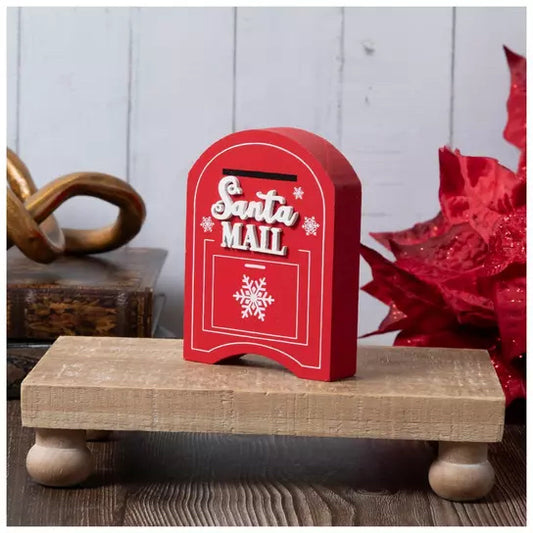 Santa Mail Mailbox Wood Decor