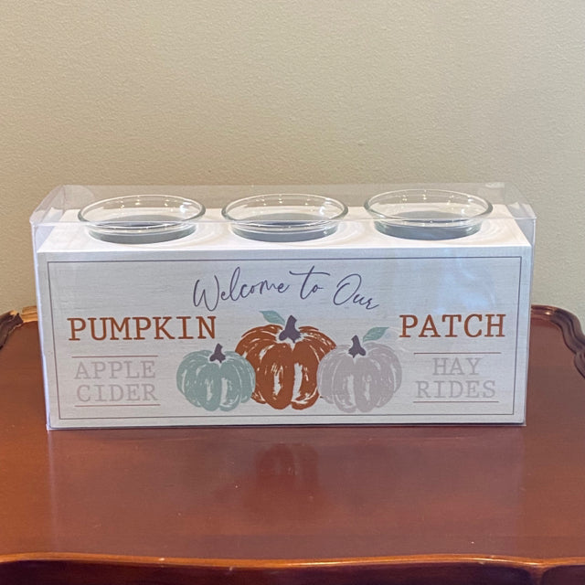 2-Sided Welcome To Our Pumpkin Patch Votive Holders