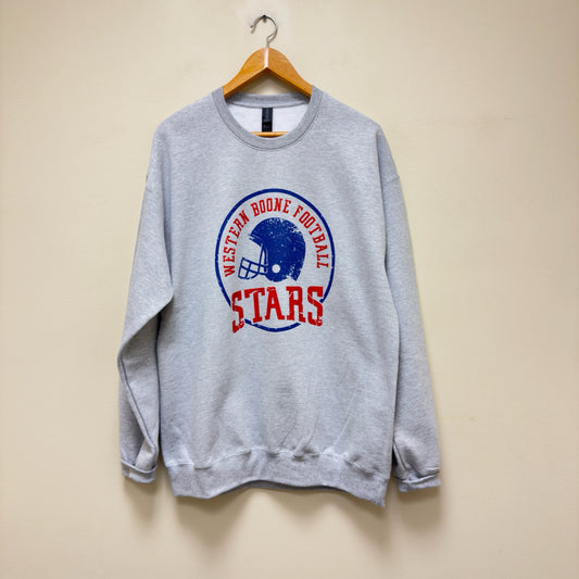Western Boone Football Crewneck Sweatshirt - Size Large