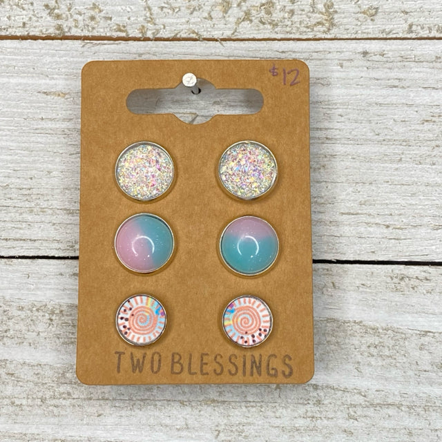 Two Blessings Earrings - 3pk