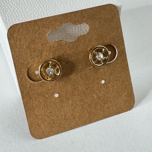 Round Stud Earrings