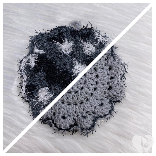 2-Sided Bath Sponge - Black/White/Gray