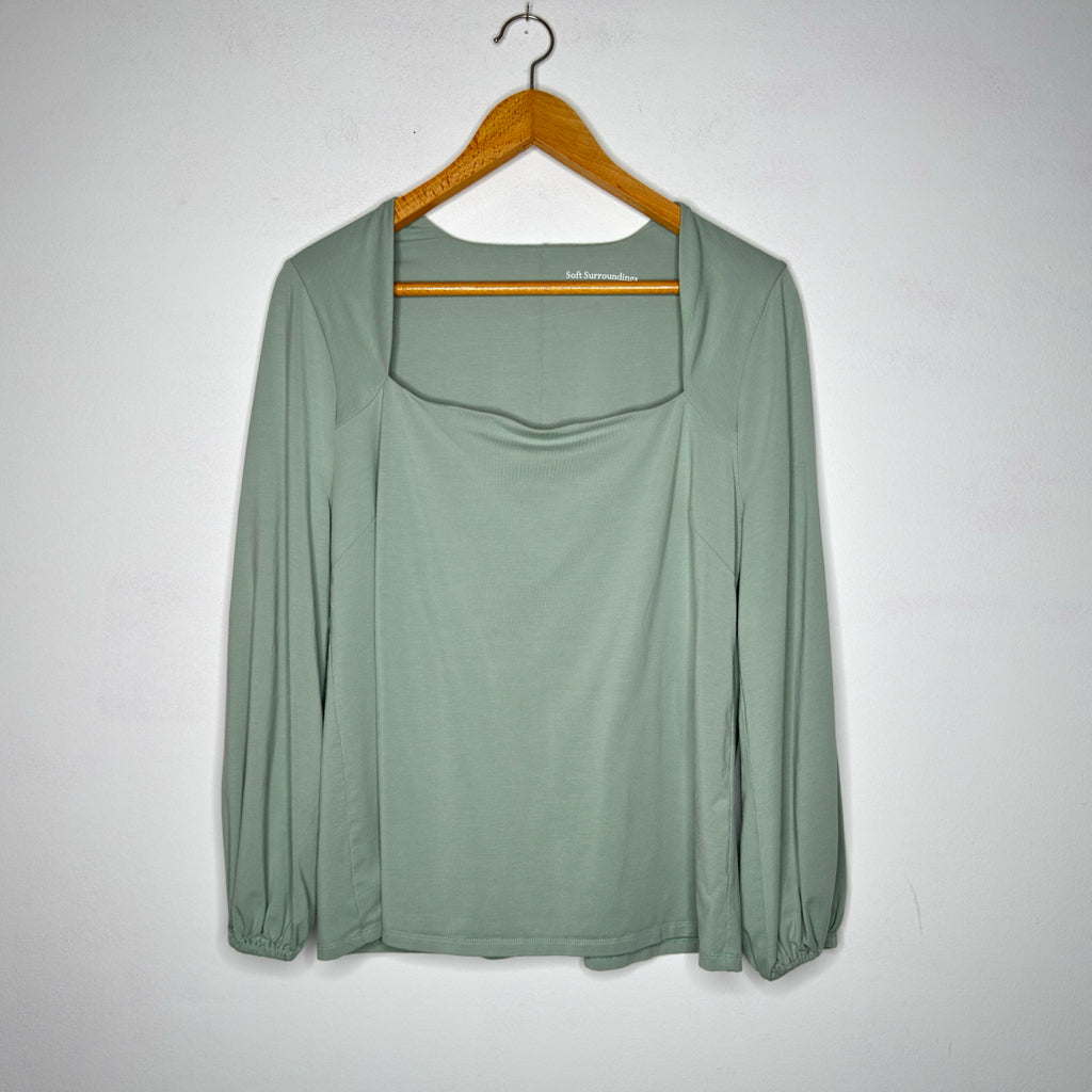 Soft Surroundings Square Neck Top - Size Large