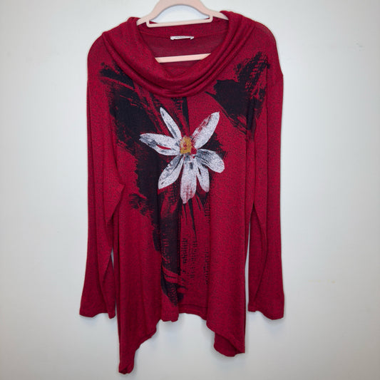Jess & Jane Cowl Neck Top - Size 1X