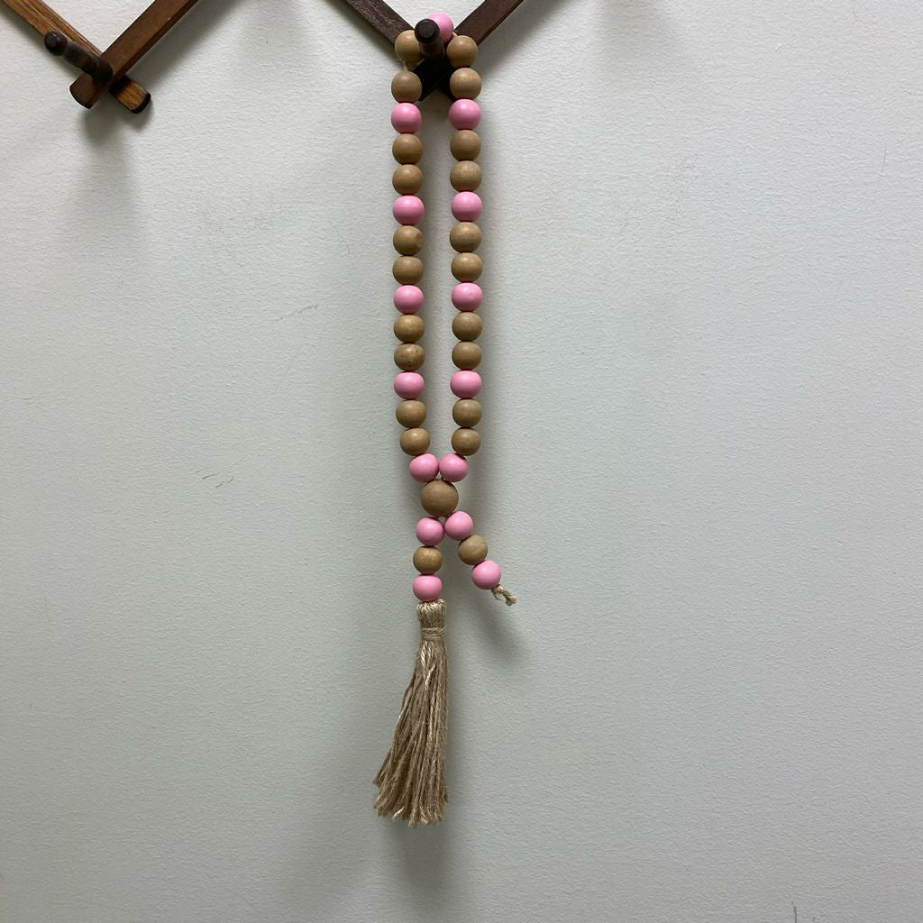 Pink & Green Decorative Beaded Garland