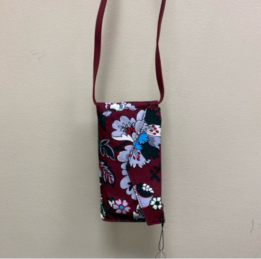 Vera Bradley Iconic RFID Envelope Crossbody Bordeaux Blooms