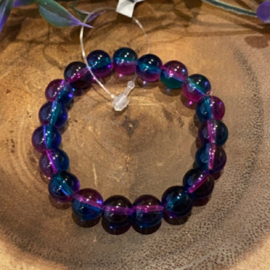 Inga Ann's Beaded Bracelet - Pink & Blue