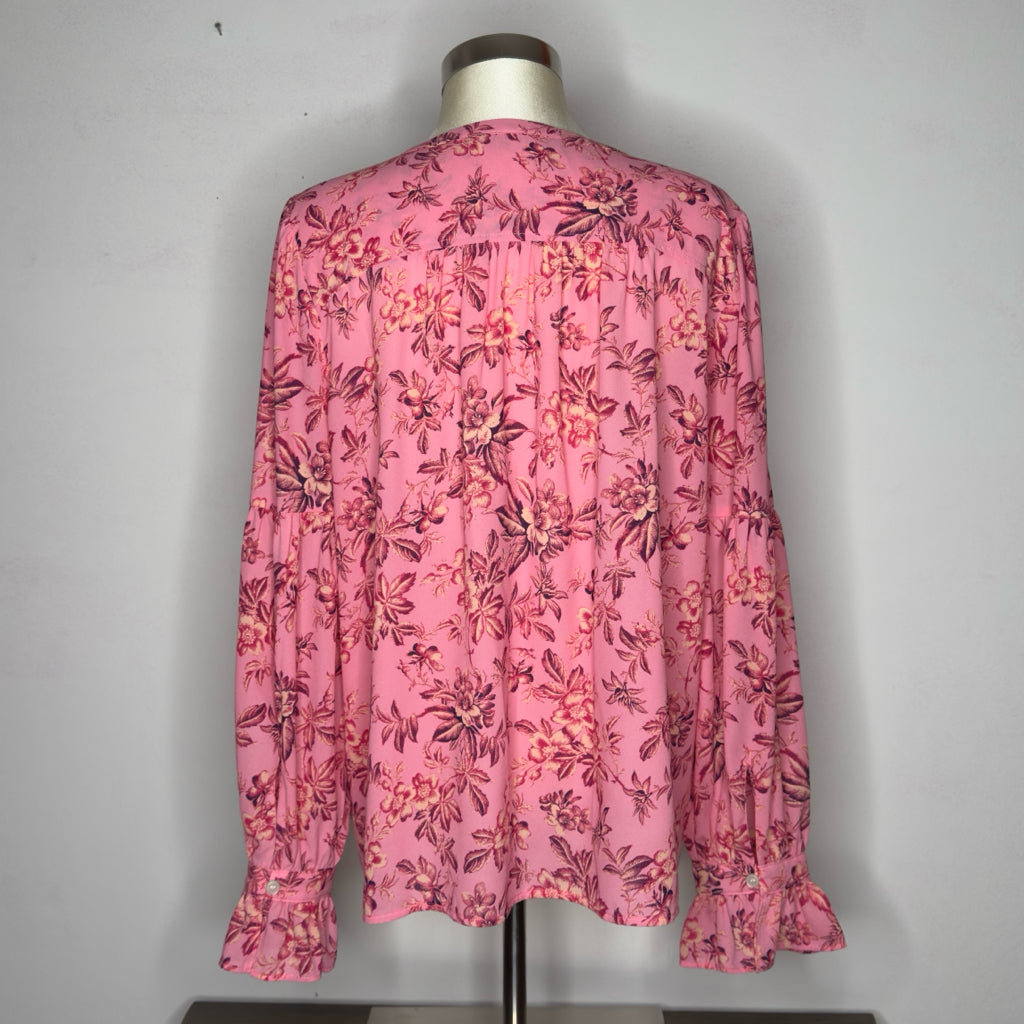 Loft Floral Print Lightweight Top - Size Large