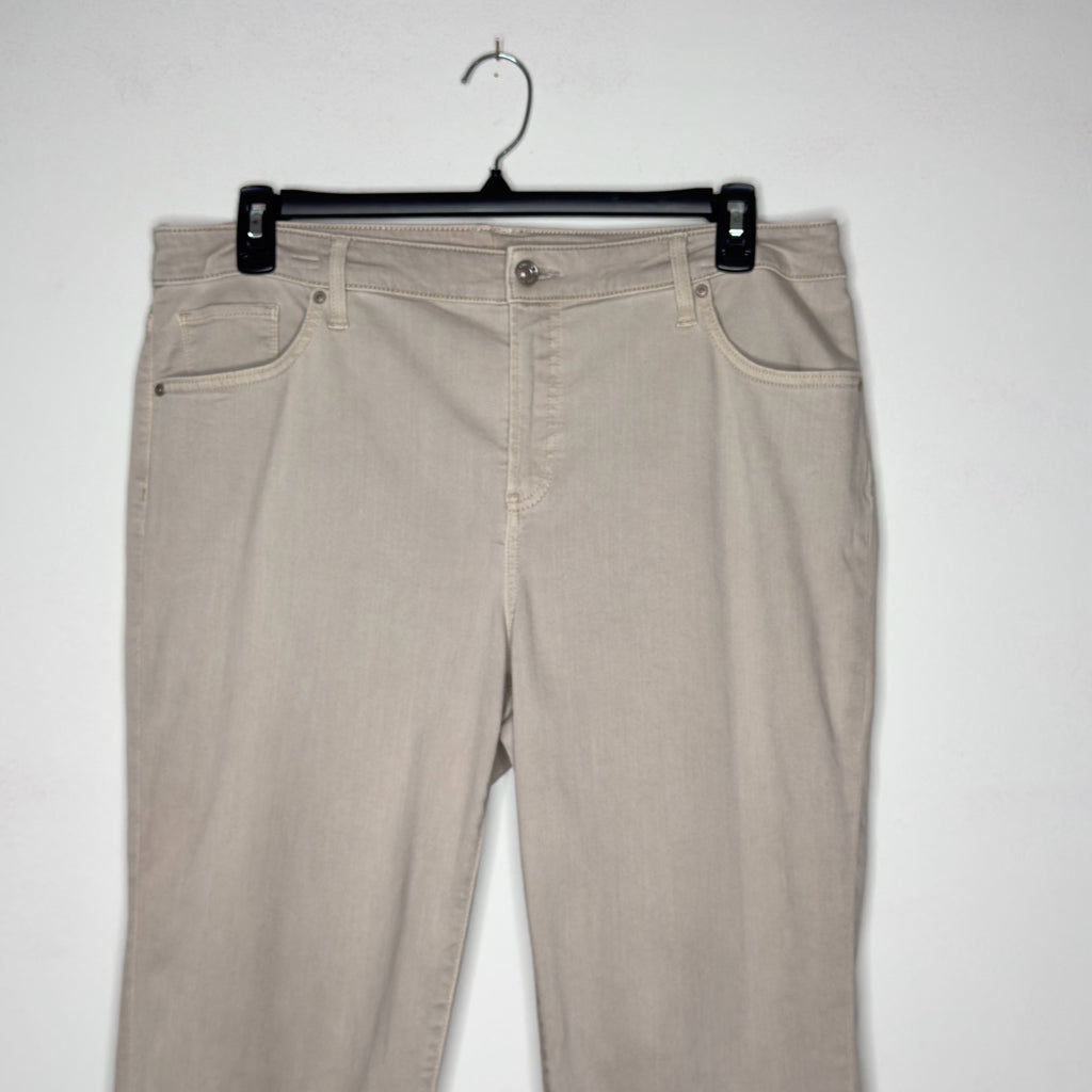 Chico's So Slimming Girlfriend Slim Leg Crop Jeans - Size 14