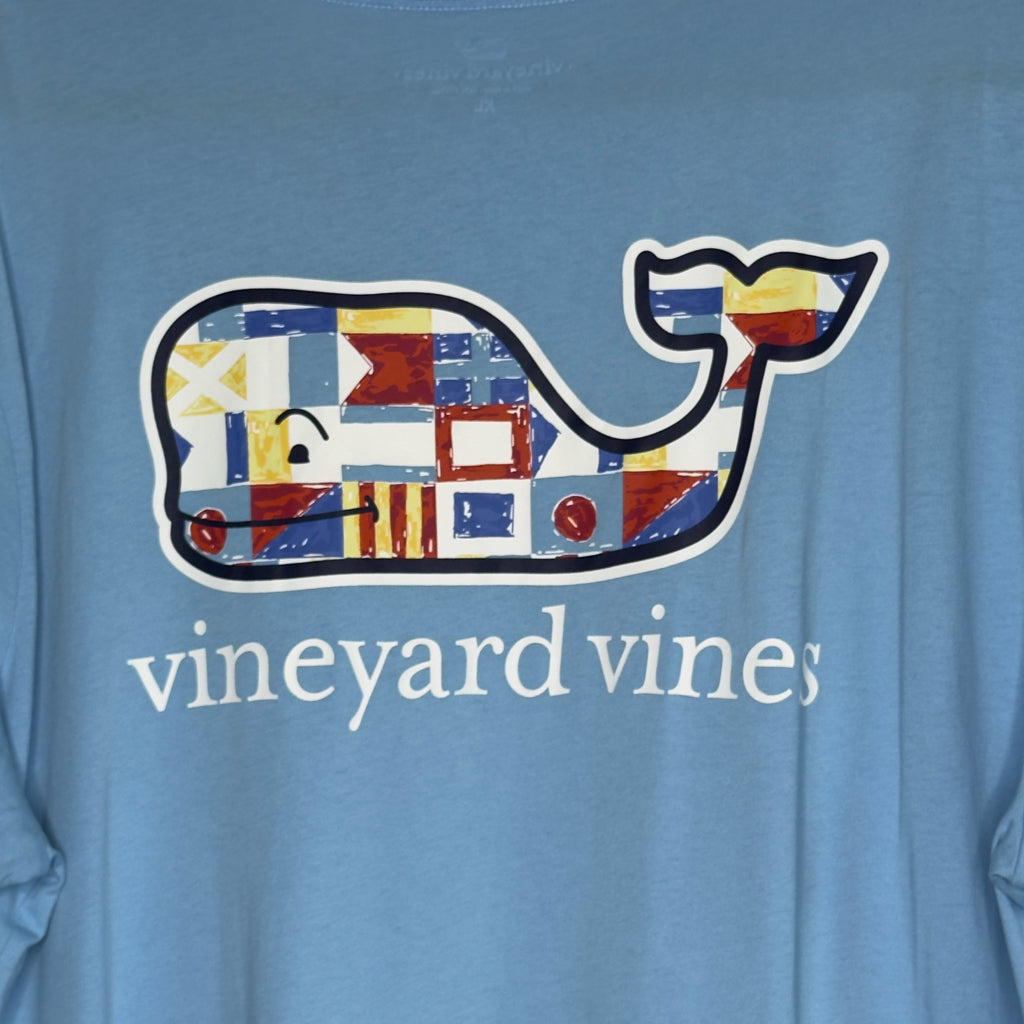 Men's Vineyard Vines Patriot Whale Short Sleeve Pocket Tee - Size XL