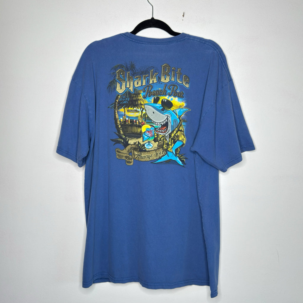 Newport Blue "Shark Bite" Graphic Tee - Size XXL