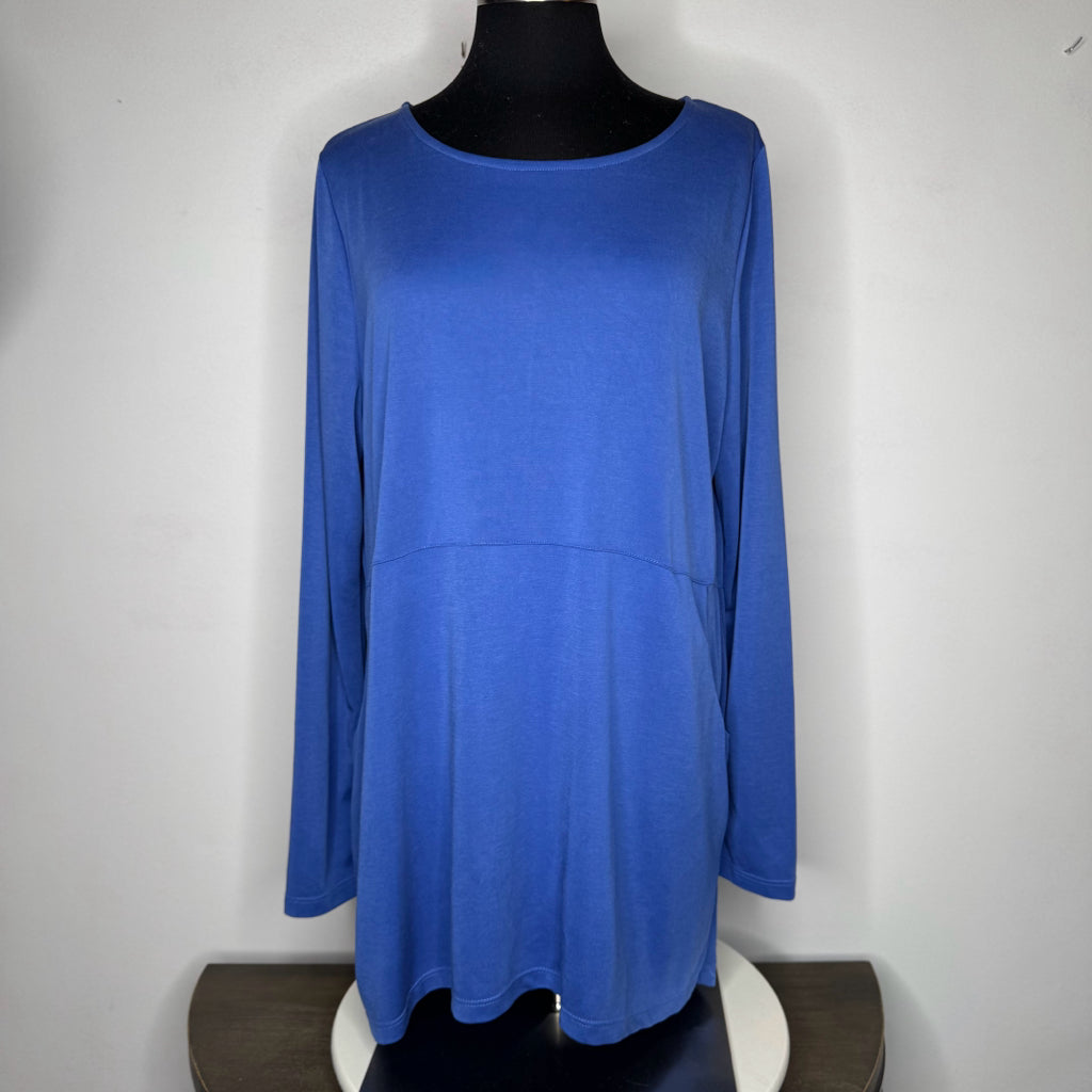 Soft Surroundings Faux Button Back Tunic w/Pockets - Size Large